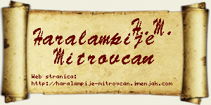 Haralampije Mitrovčan vizit kartica